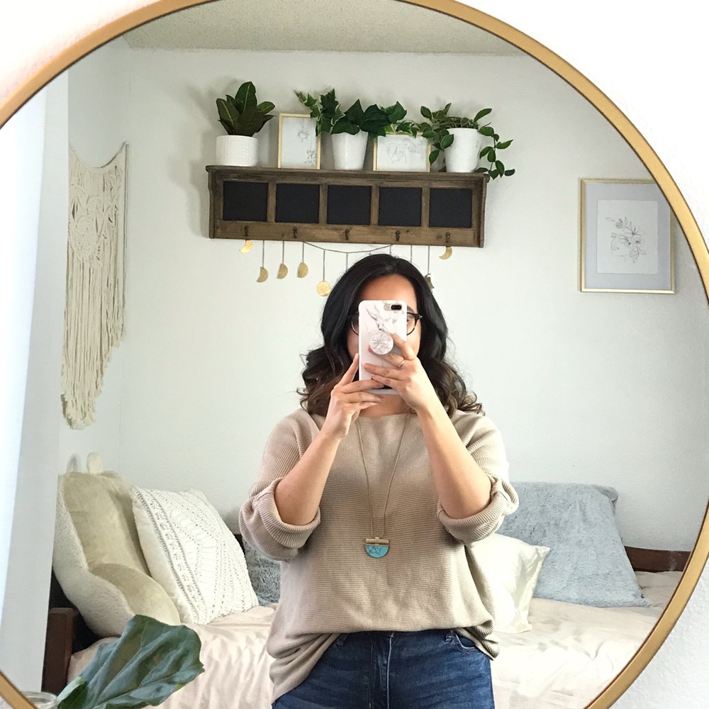 H&M Nude Ribbed Sweater
